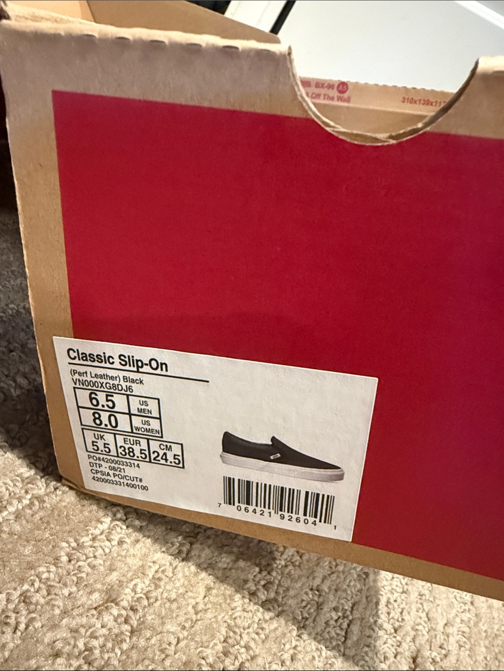 Vans Black Slip-On Sneakers with White Soles - Picture 4 of 4